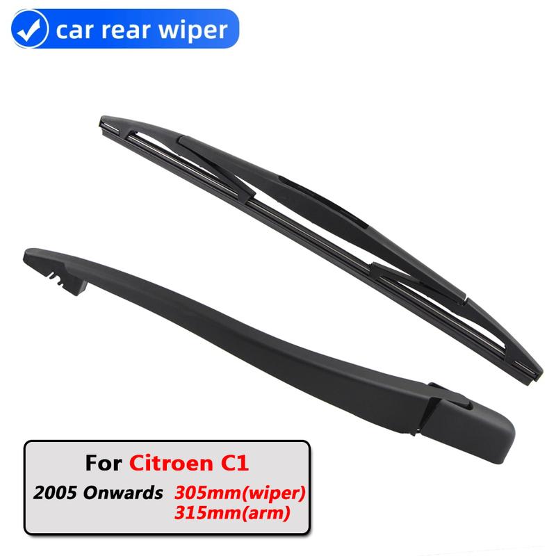 Car Rear Wiper Blade Blades Back Window Wipers Arm For Citroen C1 Hatchback(2005 Onwards) 305mm Auto Windscreen Blade