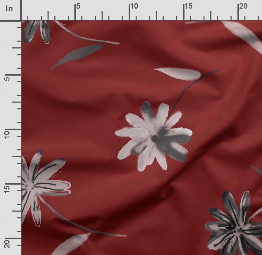 Soimoi Floral Print,  Cotton Cambric, Quilting Fabric Sold by The Yard 42 Inch Wide, Medium Weight Cotton Fabric, Sewing  Supplies,Blue &