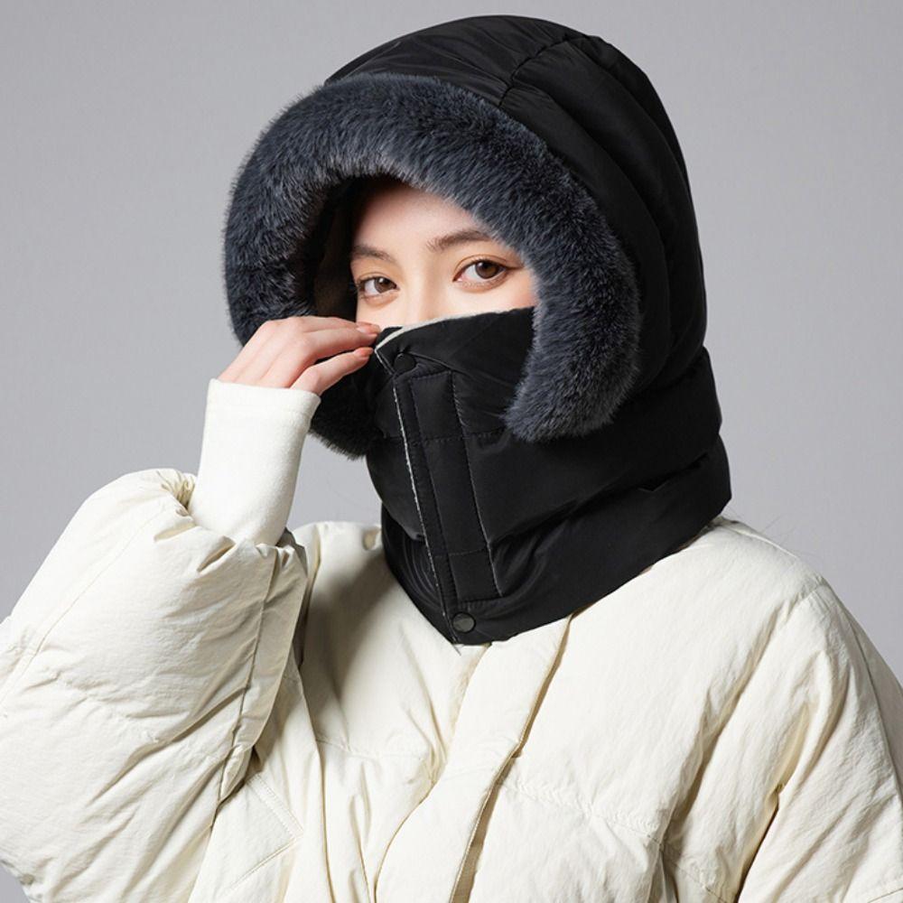 Keep Warm Warm Scarf Face Mask Windproof Lei Feng Hat Fashion 3-in-1 Winter Cycling Hat  Outdoor