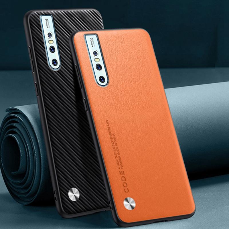 

Luxury PU Leather Case For Vivo V15 Pro Back Cover Matte Silicone Shockproof Protection Phone Case For Vivo V15 V15Pro Coque For Vivo V15 Pro матовий чорний колір