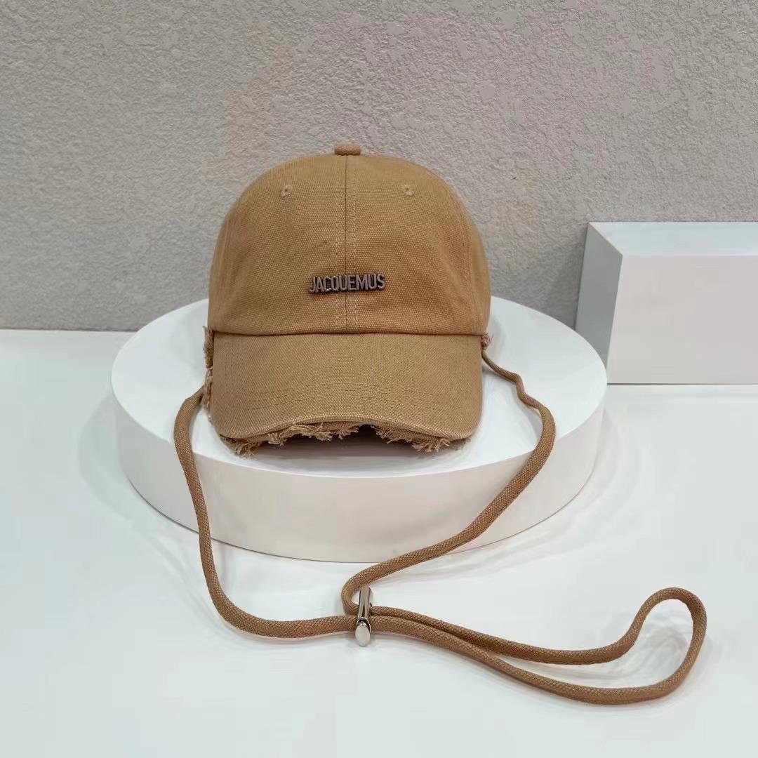 FashionFlair JACQUEMUS Pet met gerafelde rand: Zomerse Zonbescherming Baseballpet voor Mannen & Vrouwen Adjustable
