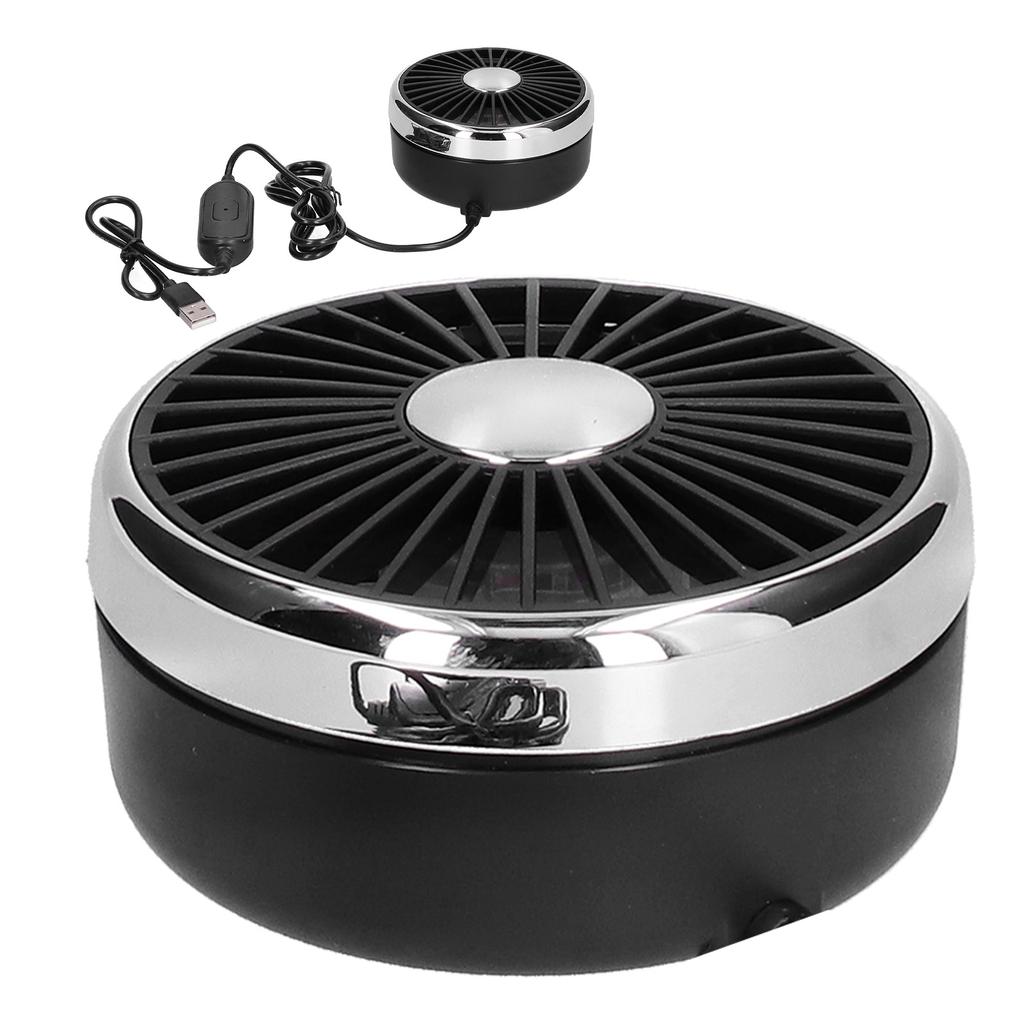 Car Fan 360 degrees Rotatable Singlehead Electric Fan Three Speed Electric Fan with USB Powered Black Silver