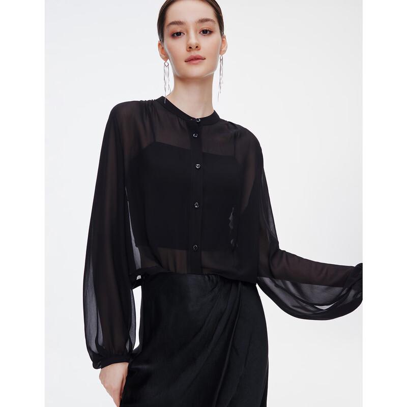 

Giovanni Valentino Women s Sheer Long Sleeve Blouse M