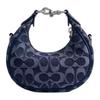 Coach JONIE 15 Logo Print Silver Hardware Signature Denim Shoulder Crossbody Tote Mini Women's Blue