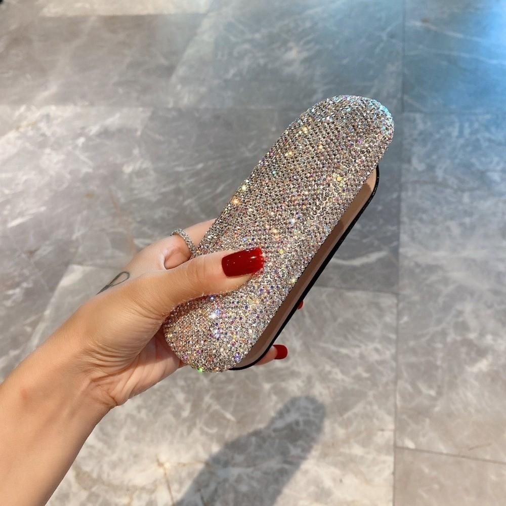 Leather Rhinestone Glasses Case Black Eyewears Storage Box Sunglasses Protective Case  School