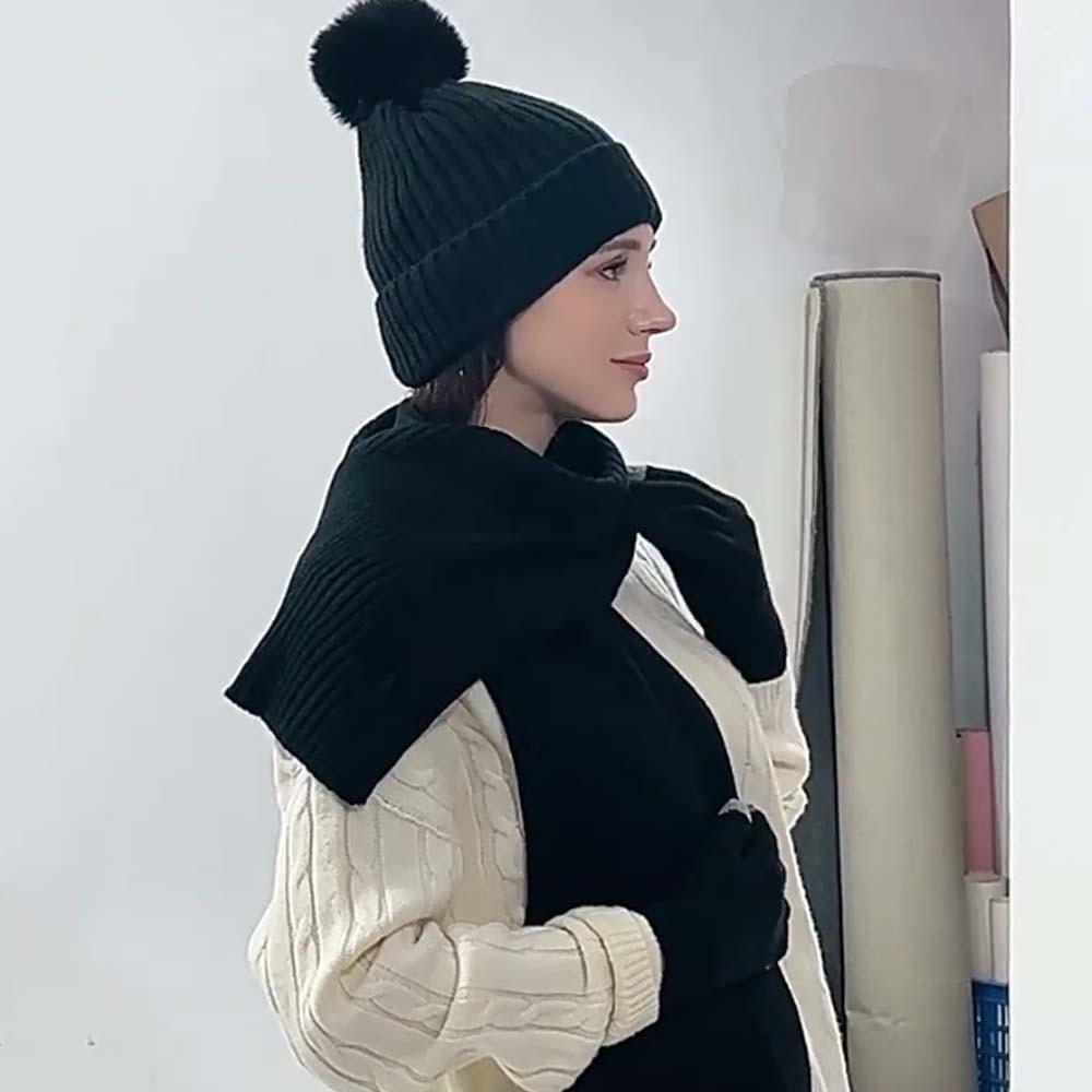 Cold Proof Gloves Elastic Woolen Hat Versatile Knitted Scarf  Windproof