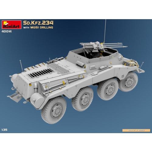Miniart 1/35 Sd.Kfz.234 w/MG151 Drilling Plastic Model MA40014 (Combat Vehicle)