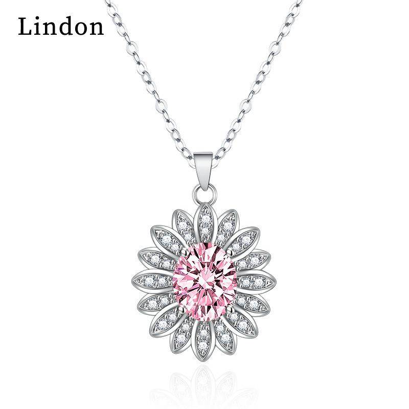 

Женское ожерелье Lindon, кулон из медного сплава, циркон, модный подарок красный
