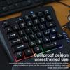 USB One Handedly Keyboard Ultra-slim Gaming Mechanical Keyboard Single Hand Keyboard  Smartphone