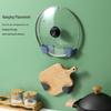 Wall-Mounted Multifunctional Lid and Chopping Board Rack for Universal Fit