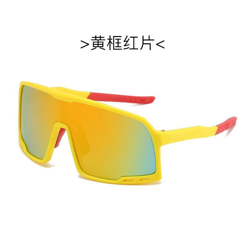 Hot Sale Fashion Cycling Glasses Outdoor Sports Glasses One-Piece Large Frame Sunglasses Colorful Reflective Mercury Sunglasses