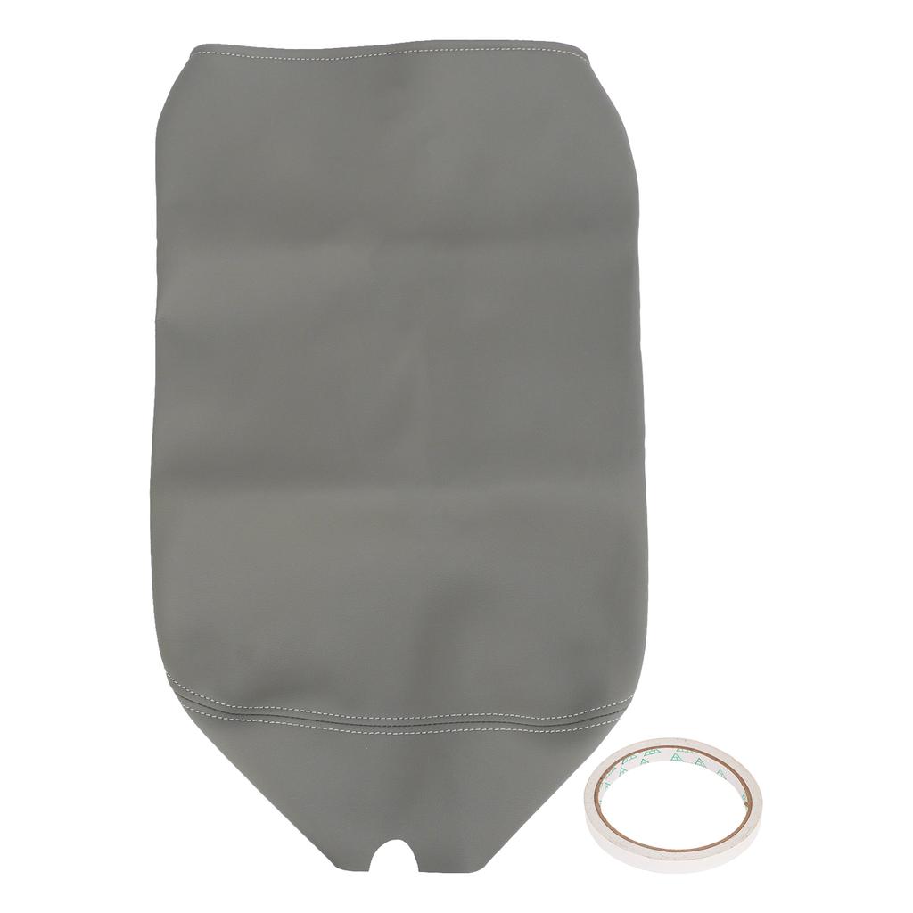 PU Leder Konsolenarmlehnenbezug Glatte Oberfläche Grau Mittelkonsolenschutz Ersatz für Dodge