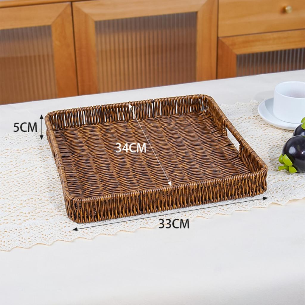 Handwoven Tray For Serving Food And Vegetables