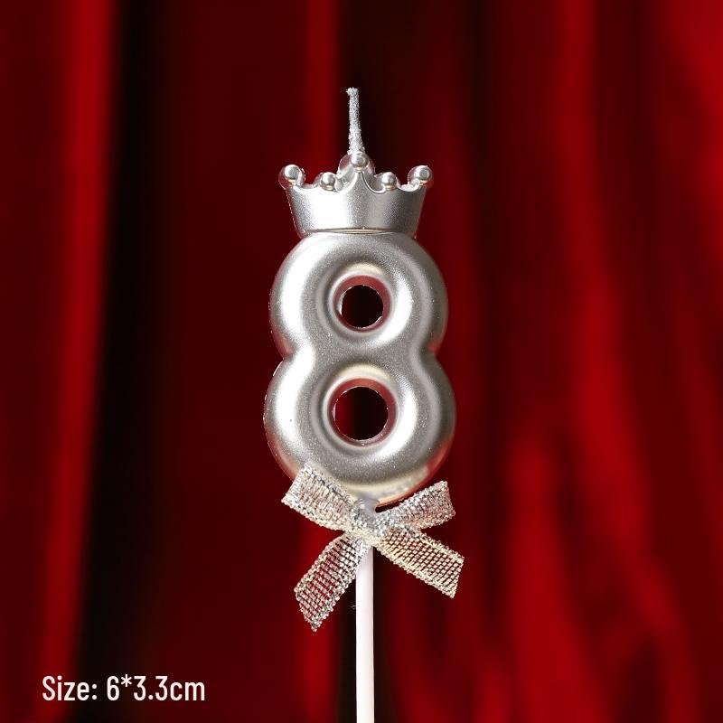 Gold Number Birthday Candles - Cartoon Cake Decorations for Kids' Parties