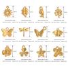 3Pcs Rose Flower/Daisy/Clover/Bee/Butterfly Charms Stainless Steel Pendant DIY Necklace Bracelet Earring Jewelry Making Finding