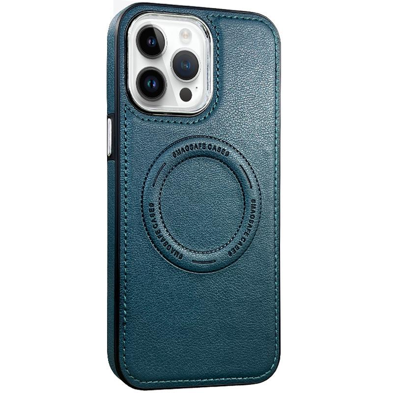 Zhi Chen Magnetische Anti-Fall-Hülle für iPhone 15 & 14 - High-End Lederschutzhülle