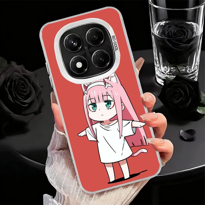 Zero Two 02 Kawaii Cute Soft Phone Case for Xiaomi Redmi Note 13 14 15 Pro Plus 12S 12 11S 11 11T 10S 10 Shockproof Cover Back S