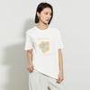 Damen Freizeit T-Shirt mit Buchstabenprint, kurzärmlig