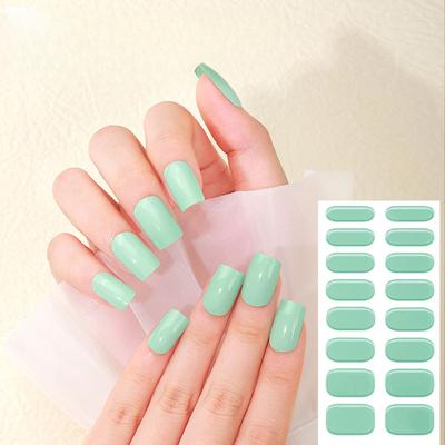 Japanese Gel Manicure Stickers Solid Color New Technology Semi-cured Nail Stickers