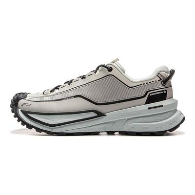 Li Ning CF Resistente al Agua Absorción de Impactos Soporte Duradero Reflectante Zapatillas de Senderismo de Caña Baja para Exterior Unisex Zapatillas de Senderismo Gris Blanco AHTU023-12