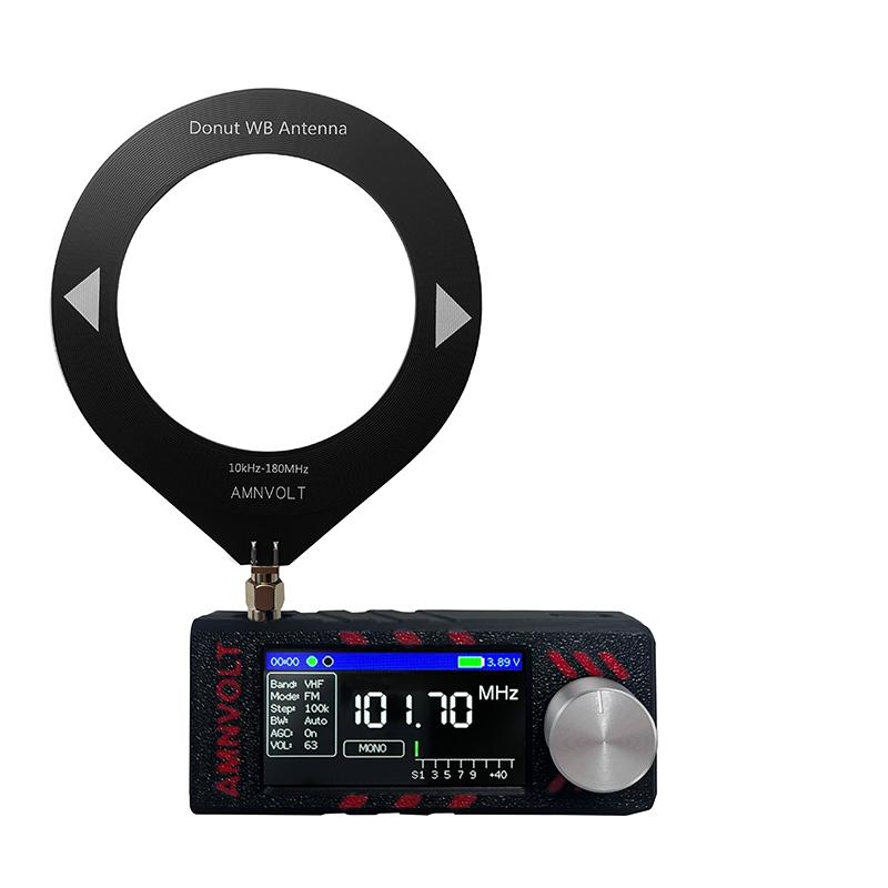 New Upgrade SI4732 0.5-108mhz Mini Pocket Radio 1.9inch IPS Screen HF SW MW VHF Radio with Antenna All Band Radio Receiver