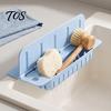Kitchen Sink Accessories 2-In-1 Folding Splash Guard, with Drain Organizer, Suction Cups, Sponge Holder Drainage Non-slip Water Protector, Countertop