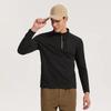 Thin Fleece Sweatshirt T-Shirt Men's Long Sleeve Stand Collar Half Zip Running Casual Base Layer Shirt Tops