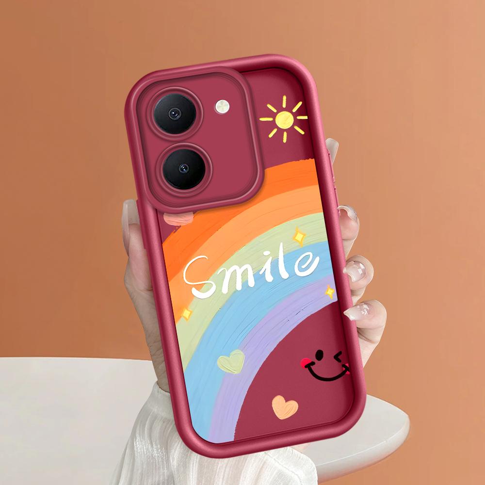 Soft Silicone Square Ladders Cartoon Pattern Full Cover Camera Protection Shockproof Case for iPhone Infinix Tecno Vivo