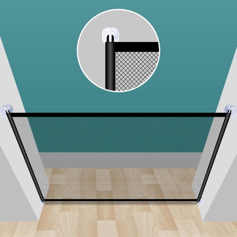 Foldable Pet Fence for Dogs Space-Saving Design for Bedroom and Dining Area Convenient Dogs Mesh Barrier for Protect