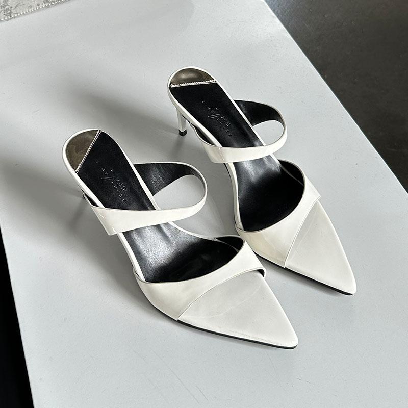 Pointed Toe Pumps Ladies Thin Heels Shoes Luxury Female Slip On Footwear Women High Heels Shoes Slides