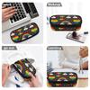 Pencil Bag Easy Open Zipper Organized Storage 300D Polyester with Mesh Pocket Removable Divider and Pen Slots for Classroom Use