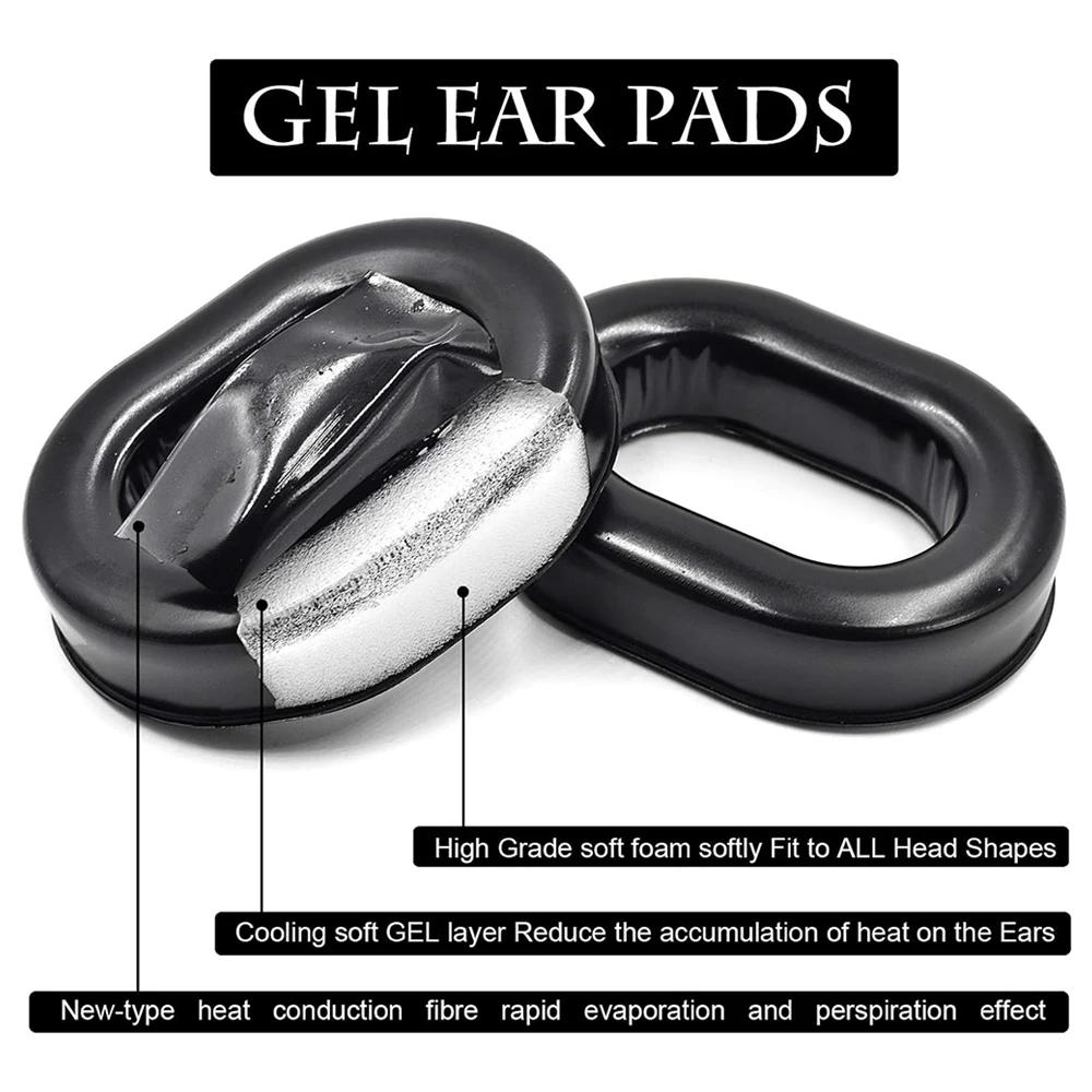 1Pair Gel Ear Pads Soft TPU Ear Cushion for David Clark H11 Aviation Headset Electronic Shooting Earmuff Tactical-Hunting