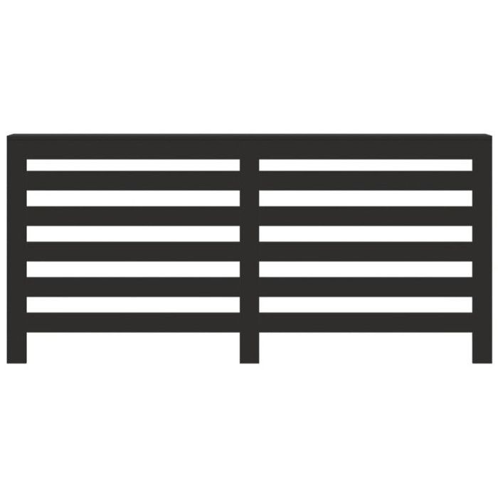 VidaXL Black Radiator Cover 175x20x82 Cm Engineered Wood, Radiator Cap, Top Radiator Cover, Profile Radiator 852709