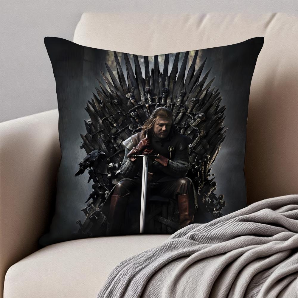 Fashion GGame Of Thrones TV icons Cushion Cover Pillowcase Antidustmite Invisible Zipper Short Plush Sofa Cushion