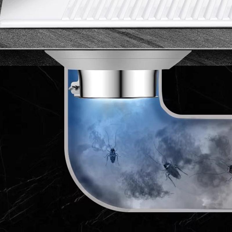 S/L Hockeinsatz Geruchsstopp Badewannen Abwasserrohr Verstopfungsschutz Edelstahl Toilette Boden Deodorierer Stöpsel