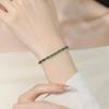 Fashion Light Luxury Rectangular Green Diamond Bracelet for Women – Minimalist Exquisite Hand Jewelry