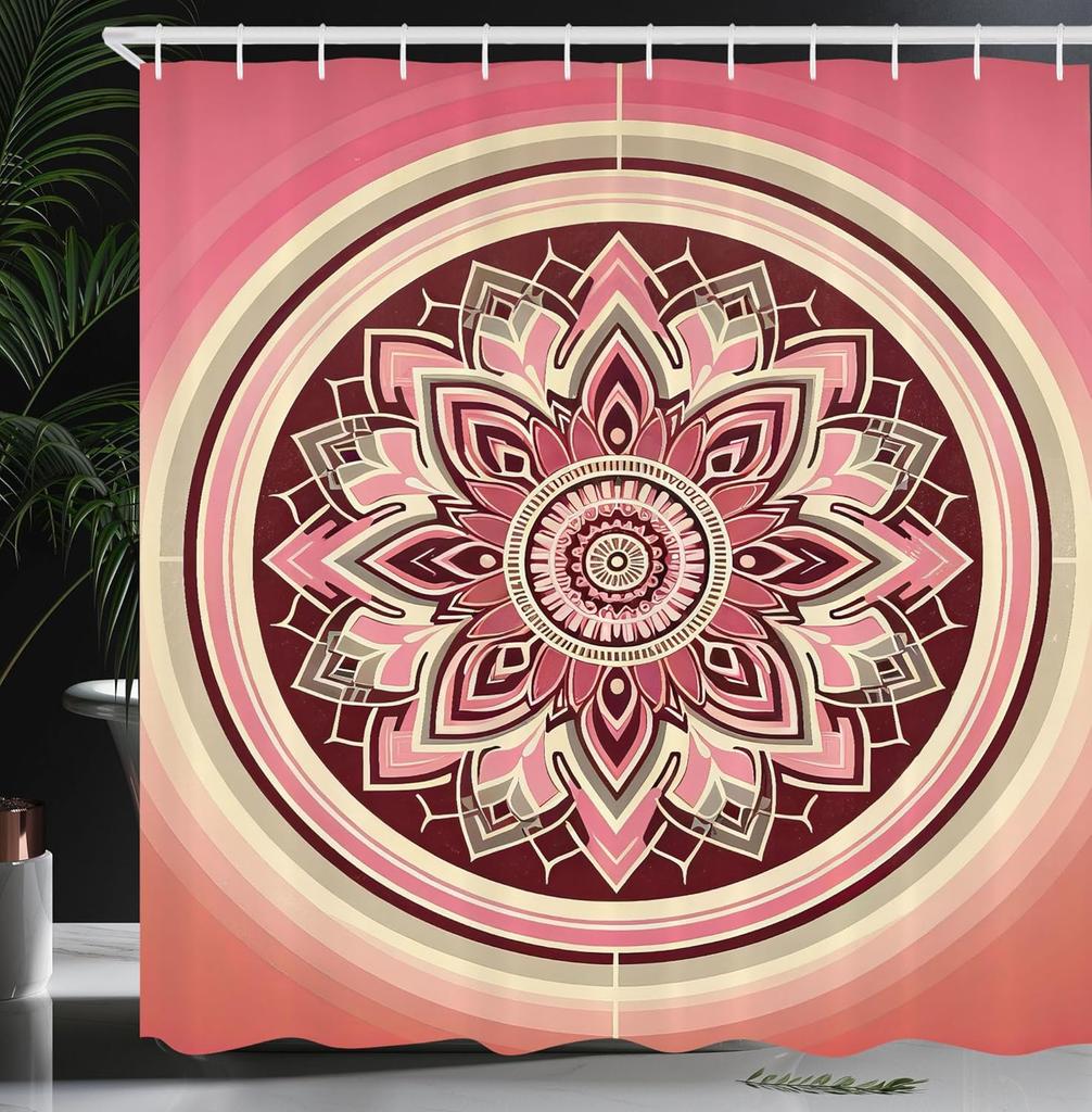 Watercolor Style Shower Curtain Green Leaf Appearance Abstract Branch Fabric Bathroom Decorative Shower Curtain With Hook,