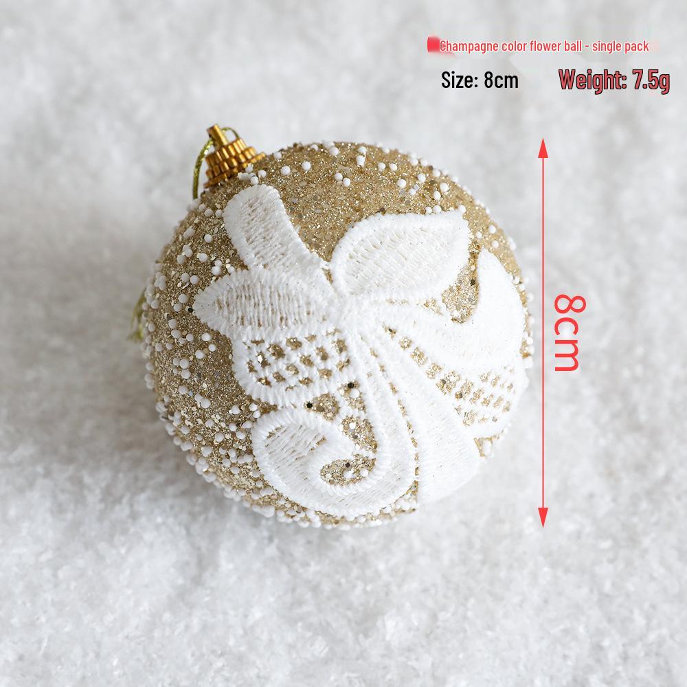 Painted Foam Christmas Tree Hanging Ball Decoration