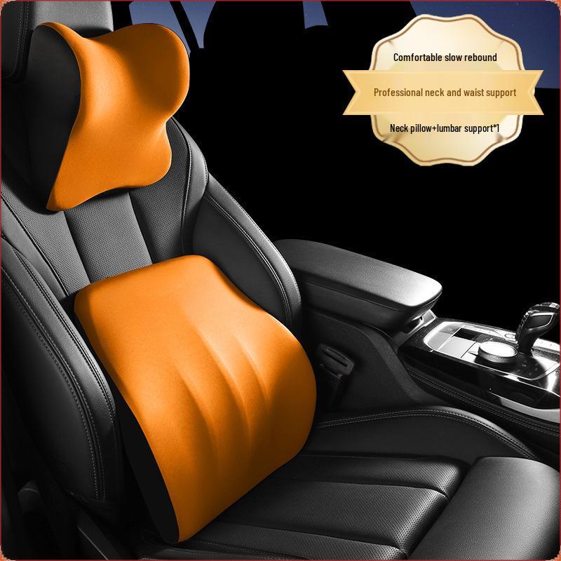 Premium Car Headrest & Lumbar Support Neck Pillow for Driver