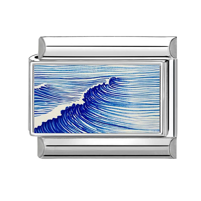 Fashion Blue Ocean Series Star Butterfly Whale Ship Italian Charm Links Fit 9mm Stainless Steel Bracelet Women DIY Making Gifts