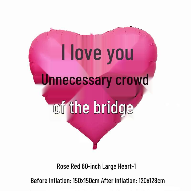 Xiaohongshu Qixi Festival Giant Heart Proposal Balloons - City Check-in Landmark Decorations