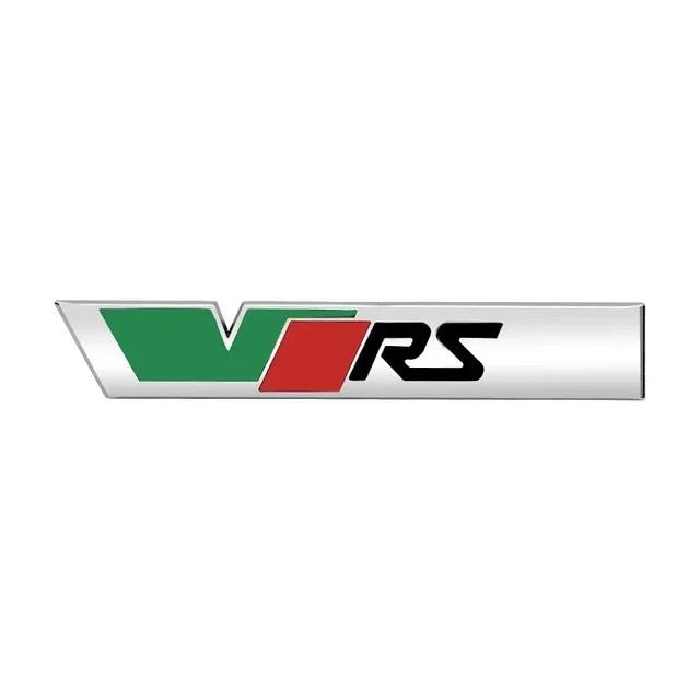 AAABV1 3D Metal Logo VRS Badge Car Trunk Front Grill Emblem For Skoda Fabia 1 MK1 Octavia 2 3 4 A7 A5 Superb RS VRS Sticker Accessories