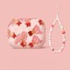 Fumade Pink Koi AirPods Protective Case with Strawberry Lanyard