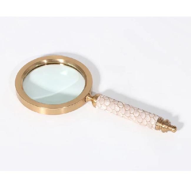 Decorazione in Crine di Cavallo, Lente d'Ingrandimento in Bronzo Antico, Decorazione per Stanza Campioni di Casa, Decorazione per Ufficio