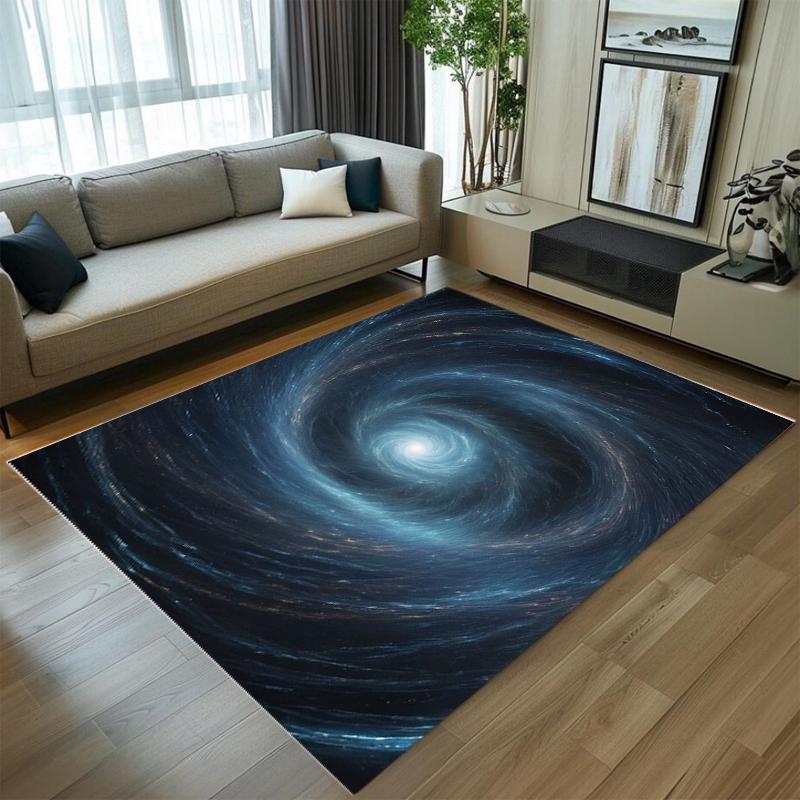 Galaxy Starry Carpet Mat Rug Home Decoration Space Theme Floor Area Rug Living Room Bedroom Universe Design Decor