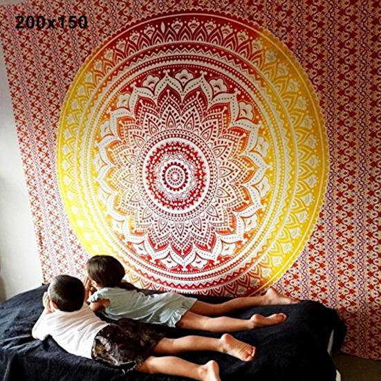 Mandala Bohemian Yoga Mat Plážový ručník Šátek Deka Indiánská závěsná tapiserie