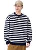 Shanggu Men's Autumn Anti-Pilling Striped Sweater | Round Neck Loose Knitwear