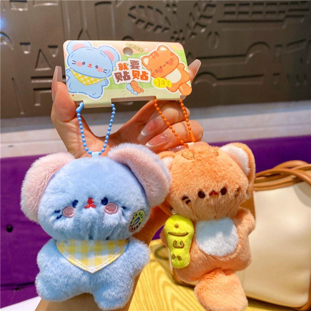 Stuffed Animal Plush Magnetic Keychain Hanging Ornament Stuffed Pendant Holiday Gift