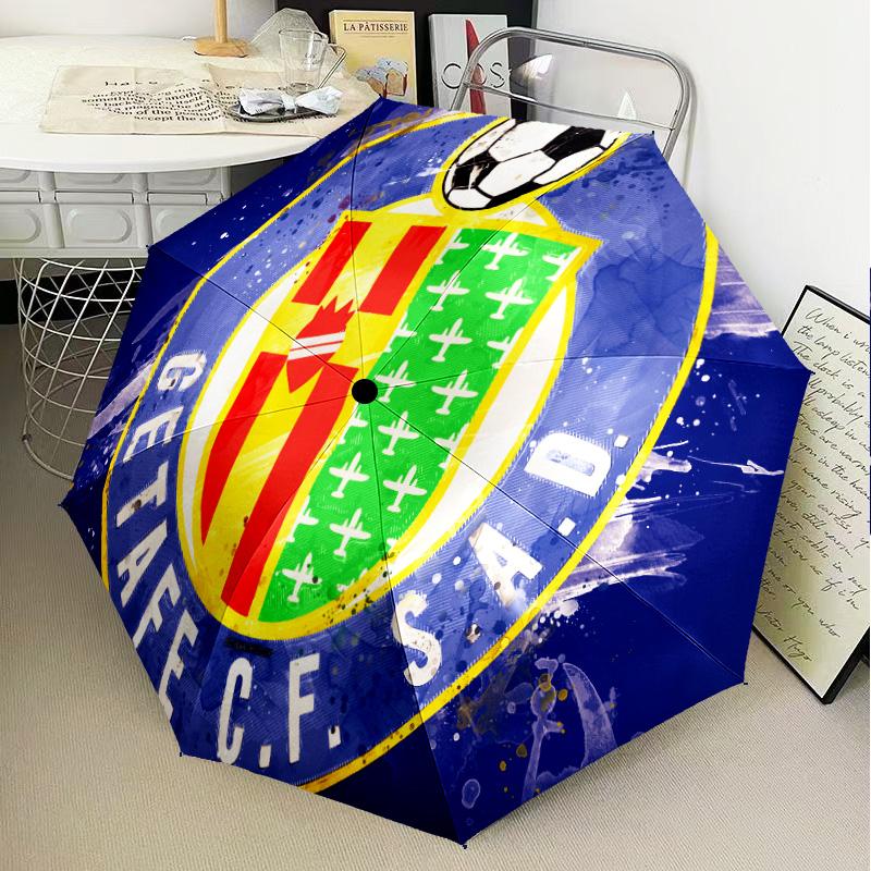 Getafe Crest Design Automatic Folding Umbrella - 8-Rib Travel Umbrella with Auto Open/Close & Portable Gifts for holidays or birthdays