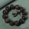 Dark Wood 2.0 Personalized Ethnic Style Buddhist Prayer Beads Bracelet for Men and Women with Carved Lettering